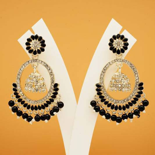 Multicolor Fancy Kundan & Pearl Earrings Set for Girls & Women