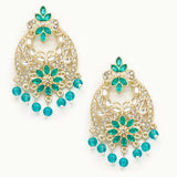 Multicolor Danglers Kundan & Pearl Earrings Set for Girls & Women