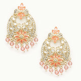 Multicolor Danglers Kundan & Pearl Earrings Set for Girls & Women