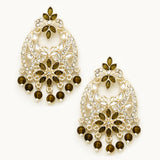 Multicolor Danglers Kundan & Pearl Earrings Set for Girls & Women