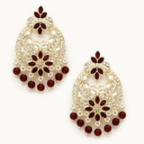 Multicolor Danglers Kundan & Pearl Earrings Set for Girls & Women