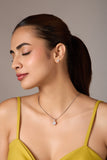 Western stylish Necklace Pendant chain jewelry set with pair of Earrings.