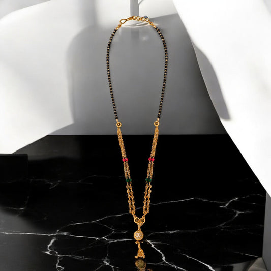 Traditional Gold plated one gram forming Mangalsutra  for women