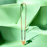 Indian Traditional Gold plated Mangal sutra with black Beads for women