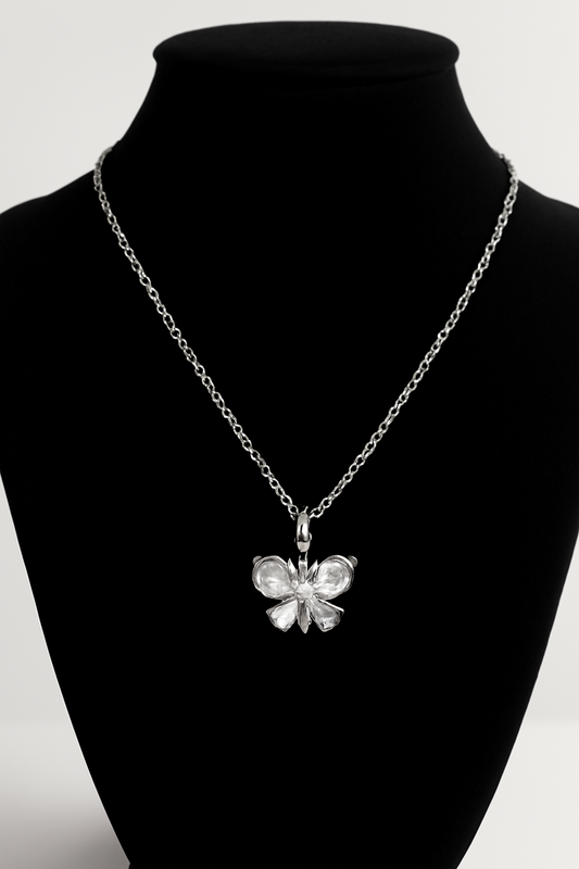 Silver Plated Butterfly Pendant with Chain